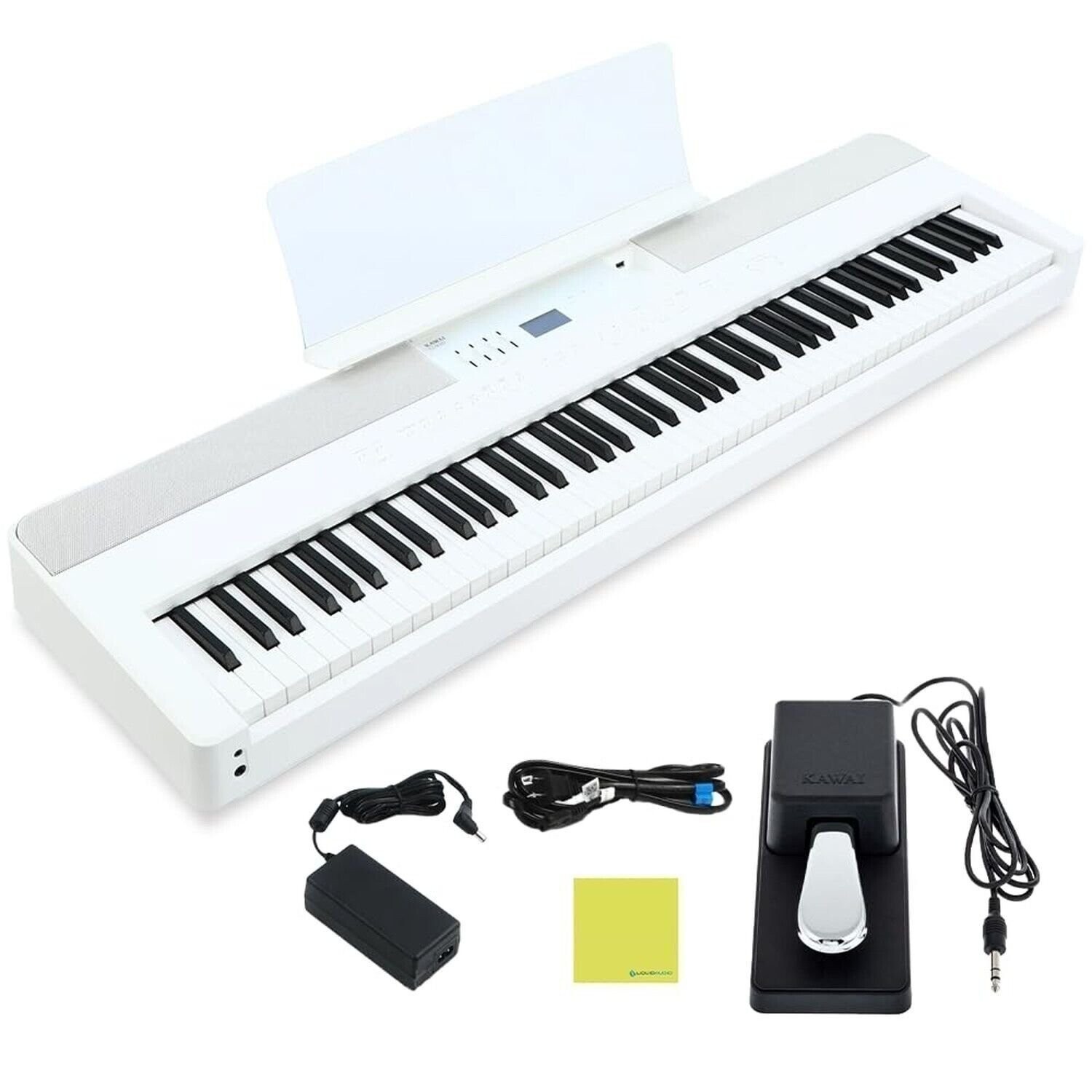 Kawai ES920 88-Key Digital Piano, Snow White Bundle with Kawai F-10H.. -OPEN BOX