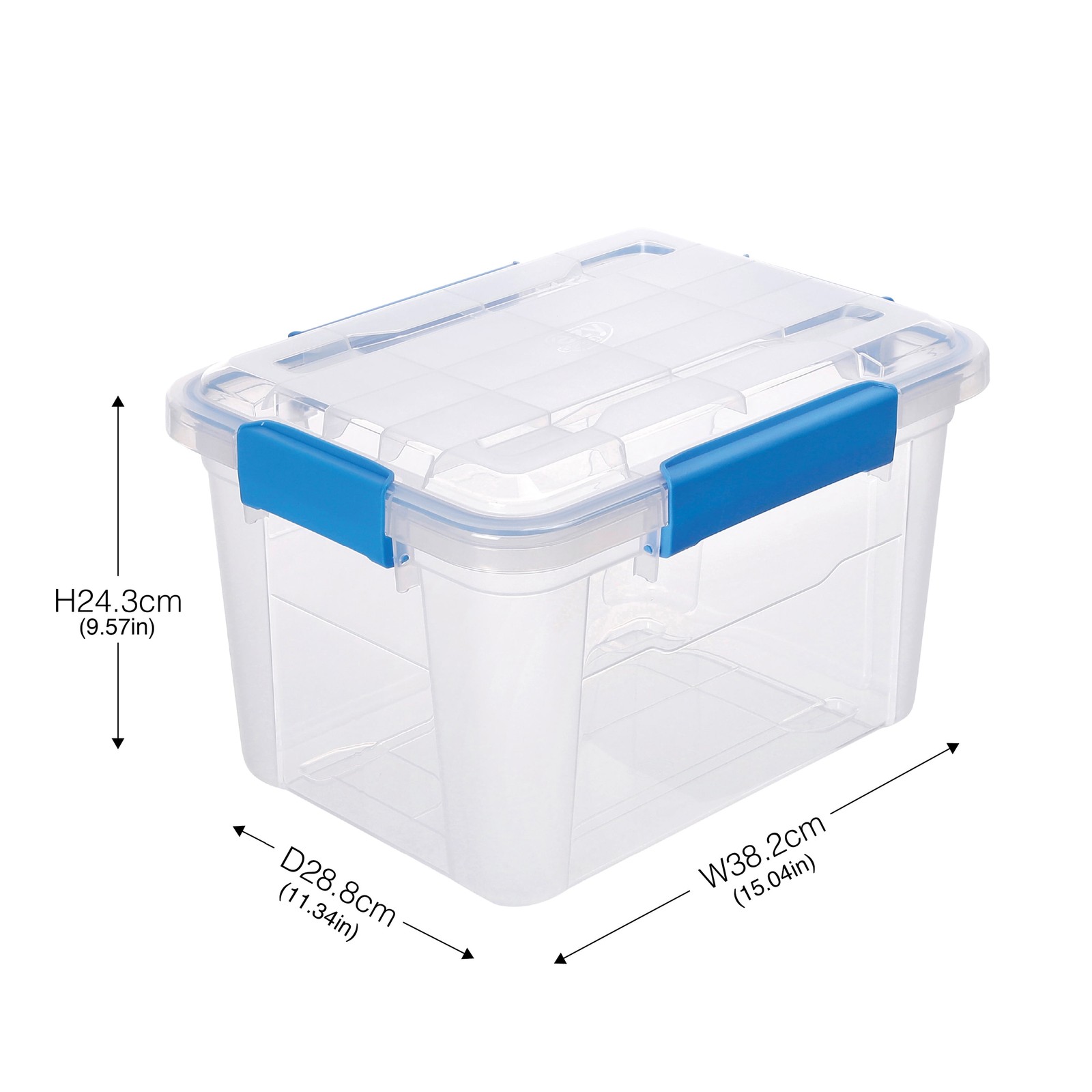 6 PACK WATERPROOF 4.7Gal/19Qt/18L STORAGE BOX IP67