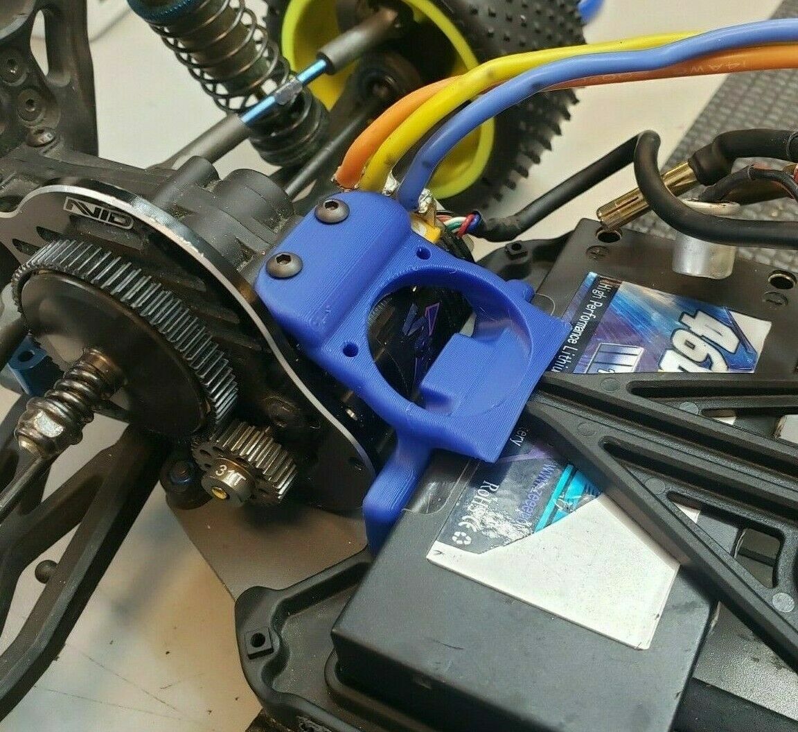 Team Associated B5, B5m, SC5m, T5m Upgrade Waterfall Fan Mount 30x30mm