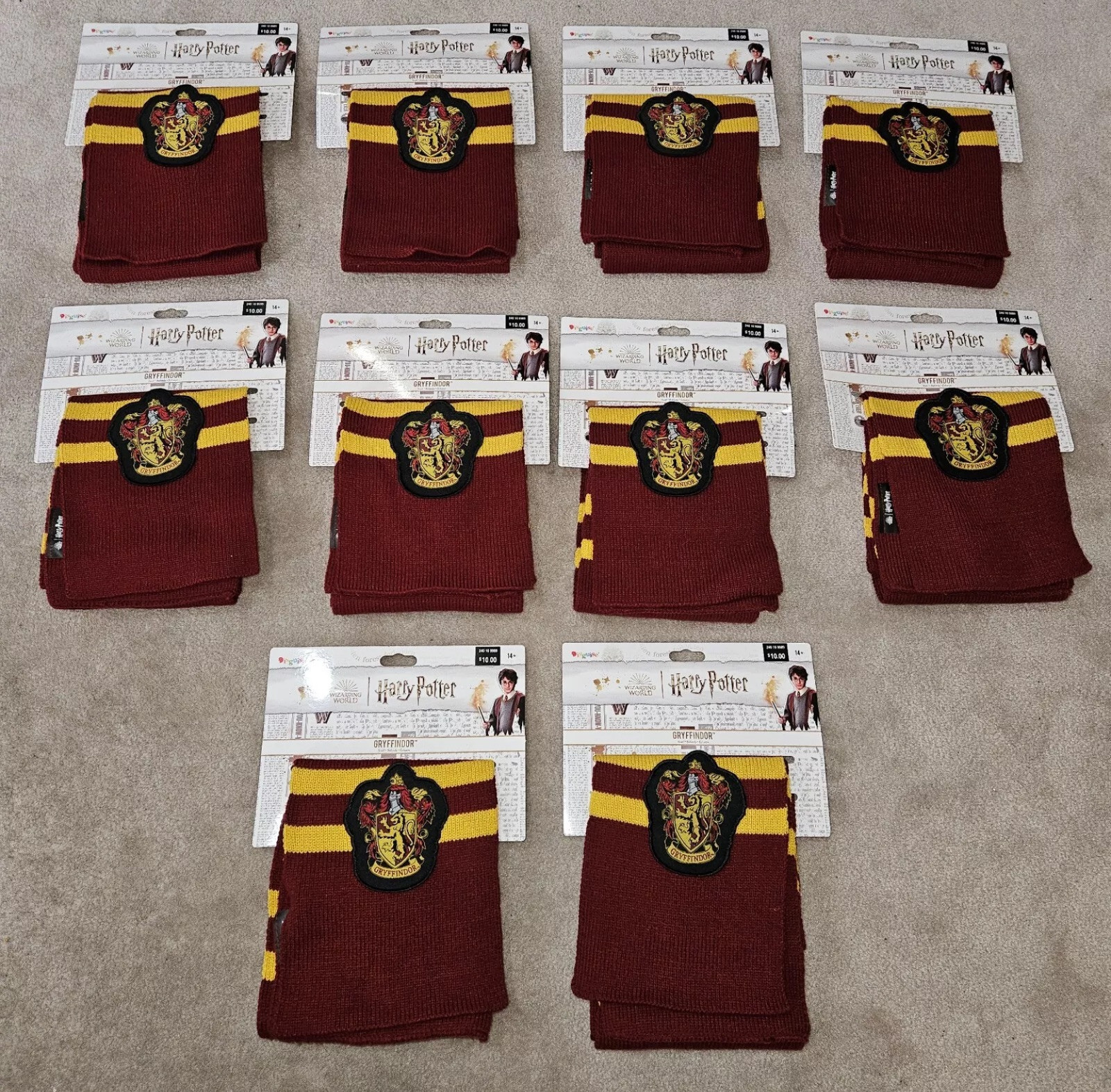 🦉 Harry Potter Gryffindor Scarf Costume Accessories Party Favors🆕LOT 10