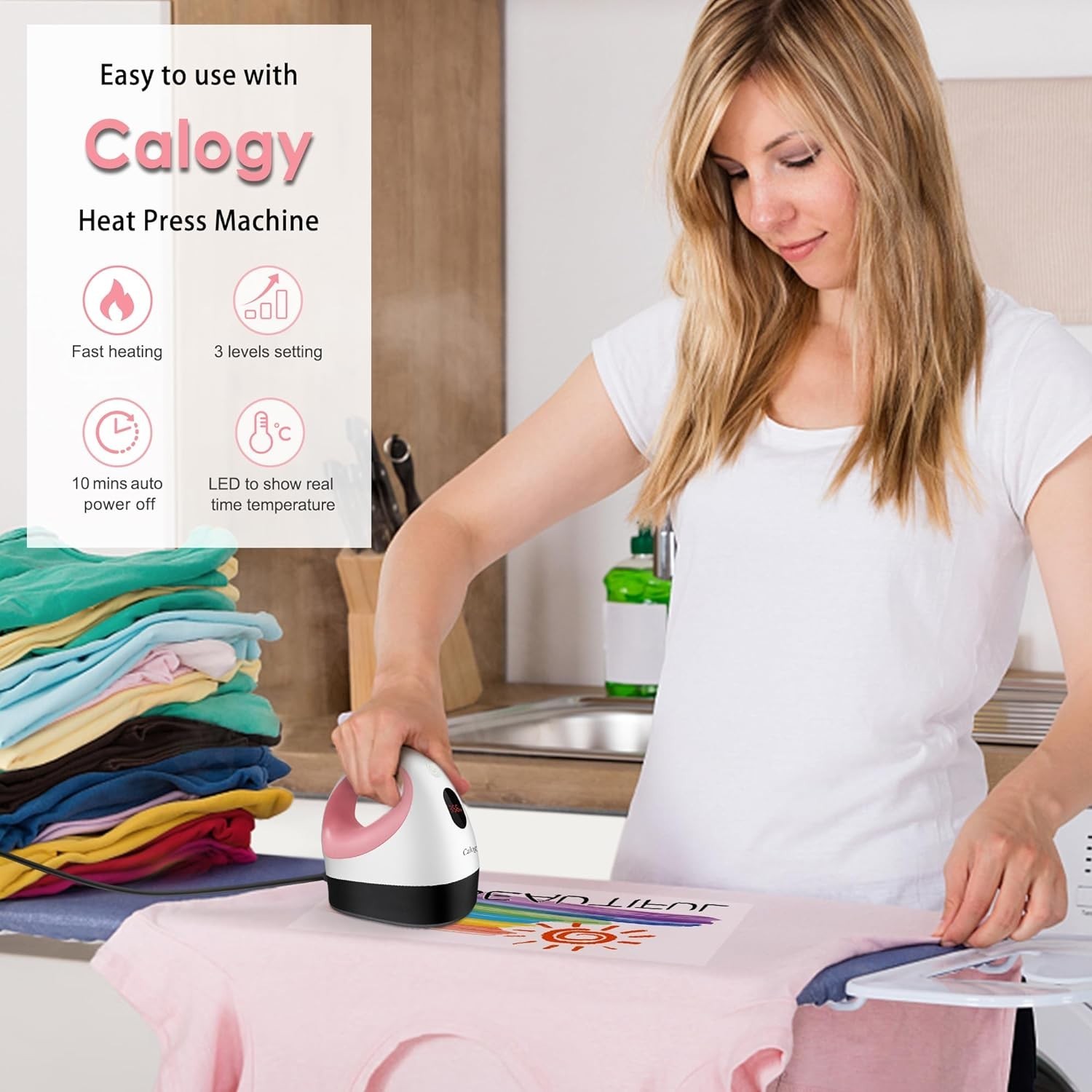 Personalized Crafting Made Easy: Mini Heat Press with Adjustable Temp Control