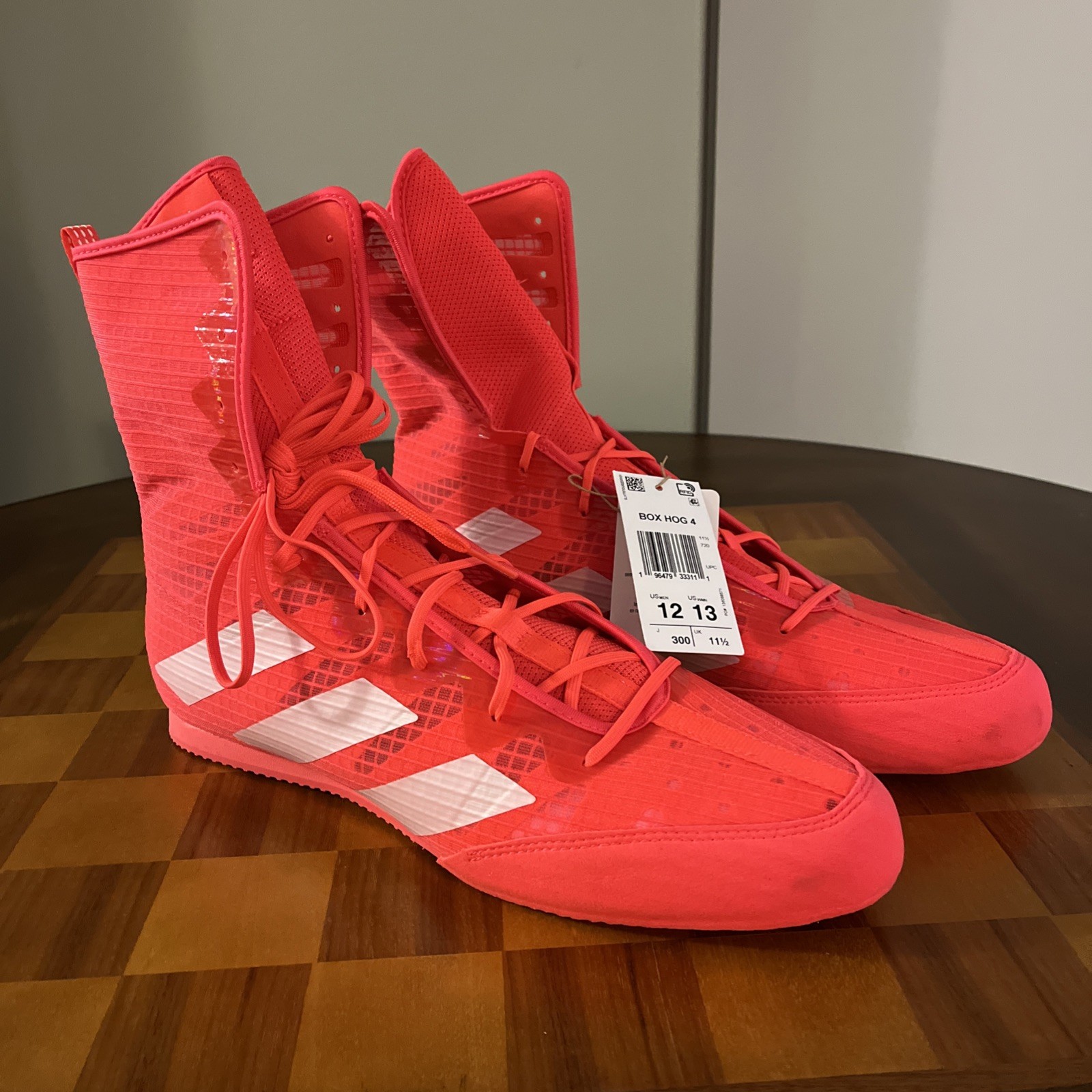 Men's Adidas Box Hog 4 Boxing Shoes “Lucid Red” Sneaker Comfort IH2732 Size 12