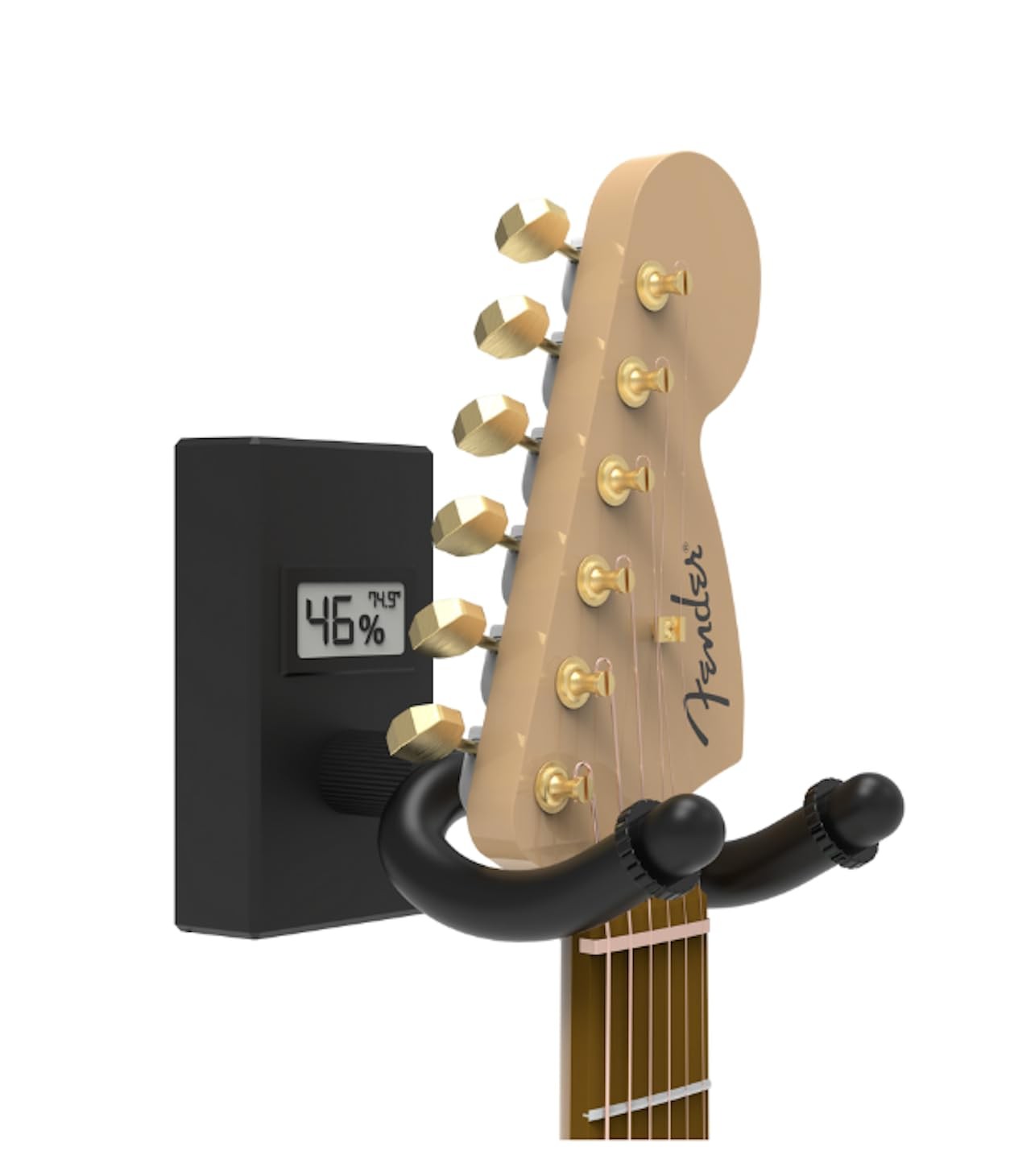Guitar Wall Mount Hanger with Humidity Monitor for Acoustic and Electric Guitars
