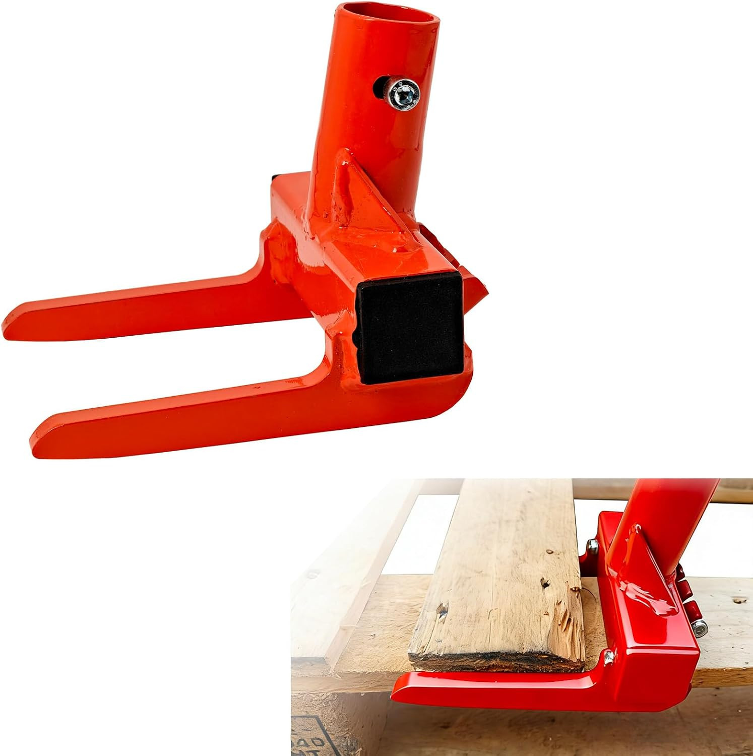 Pallet Buster with Nail Puller, Deck Wrecker Pry Bar, Heavy Duty Pallet Deck