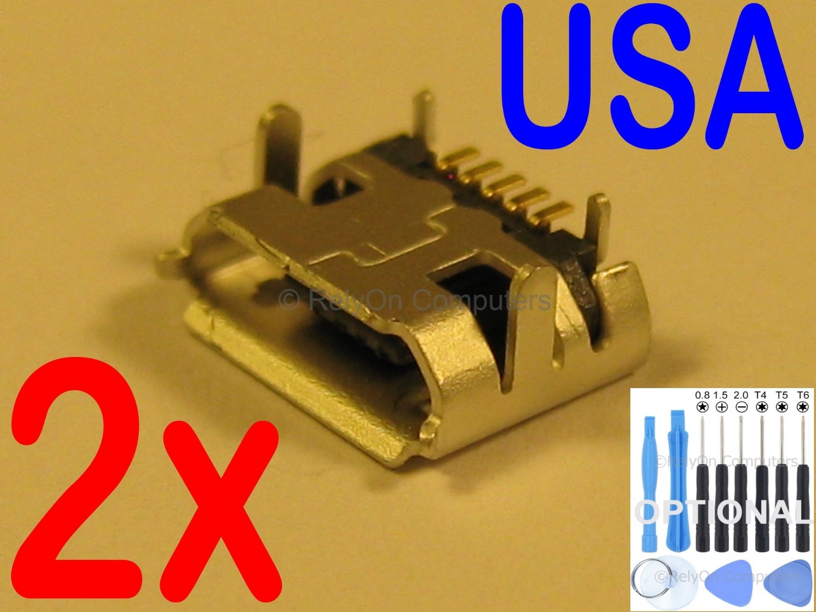 2x Lot Micro USB Charging Port Sync for BLU Studio 6.0 HD D650 D650a D650I USA