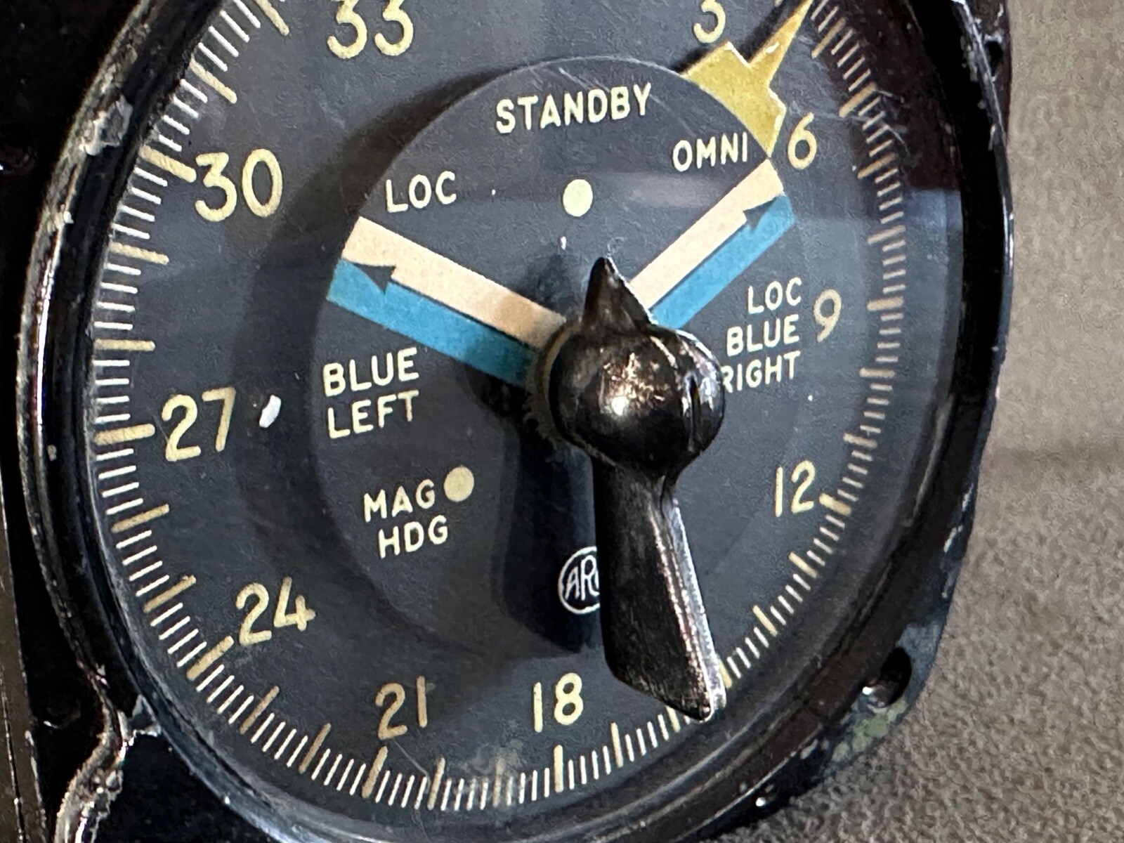 Vintage ARC Aircraft Director Control Indicator S-10