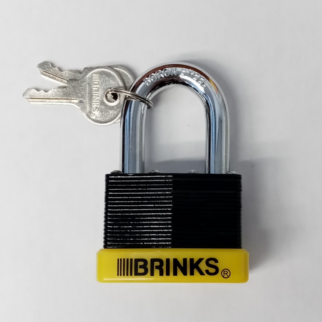 Brinks 50mm Laminated Steel Weather Resist Padlock with Boron Shackle 887-00197