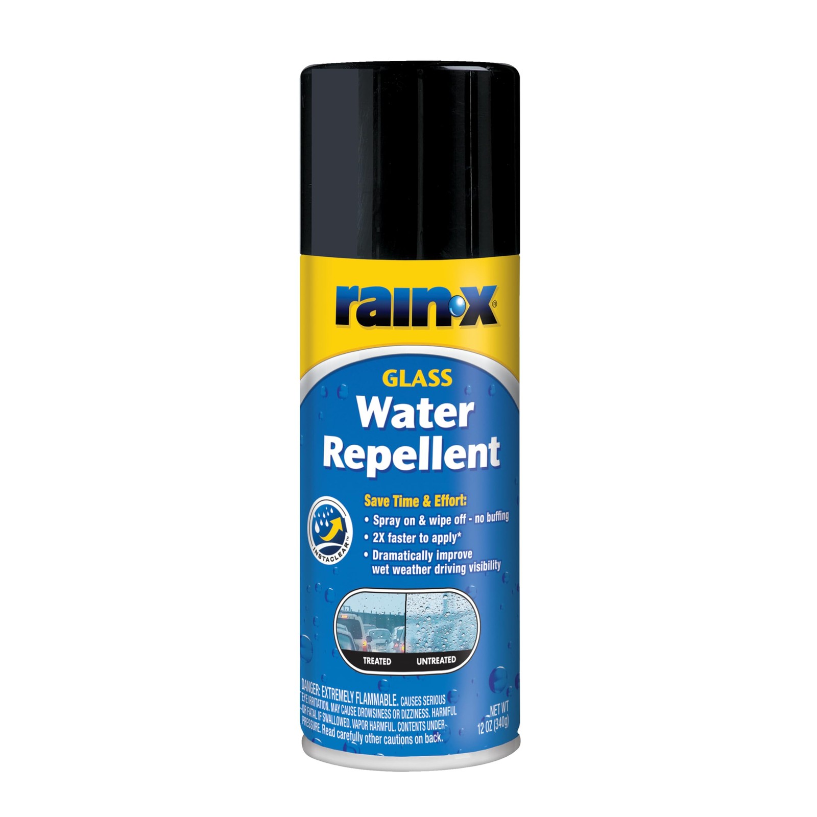 Rain-X 630168 Glass Water-Repellent Aerosol 12 oz. 12 Ounce (Pack of 1), Clear