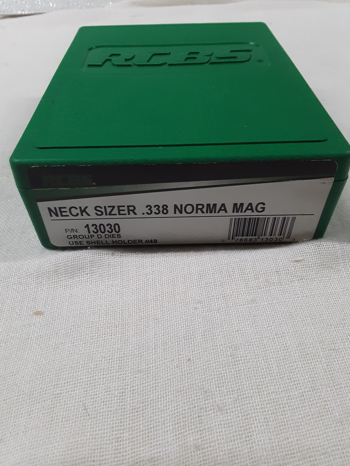 RCBS 338 NORMA MAGNUM NECK SIZING DIE Reloading .338 mag 13030
