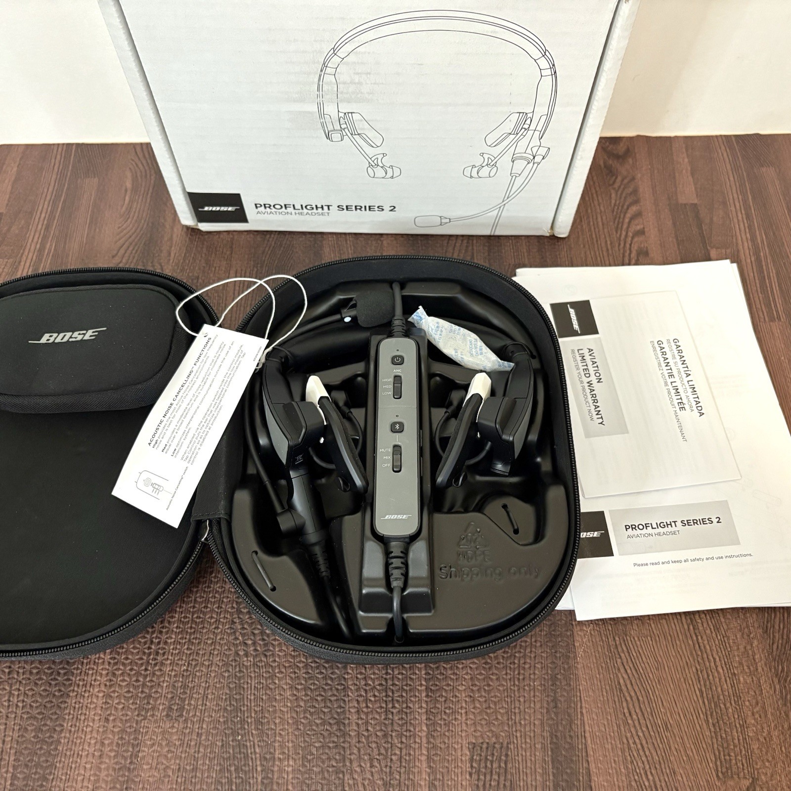 New Bose Proflight 2 Aviation Headset w/ Dual GA Plugs With Bluetooth
