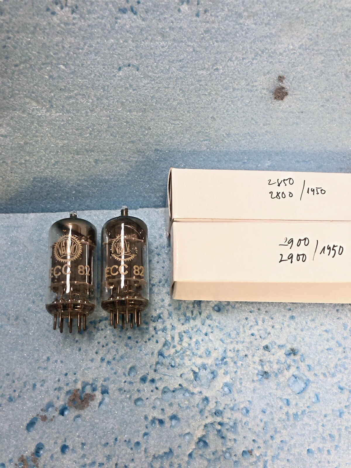 Valvo ECC82/12au7/ecc802s/ Long Plate 45 Degree O Getter Excellent Value Matched