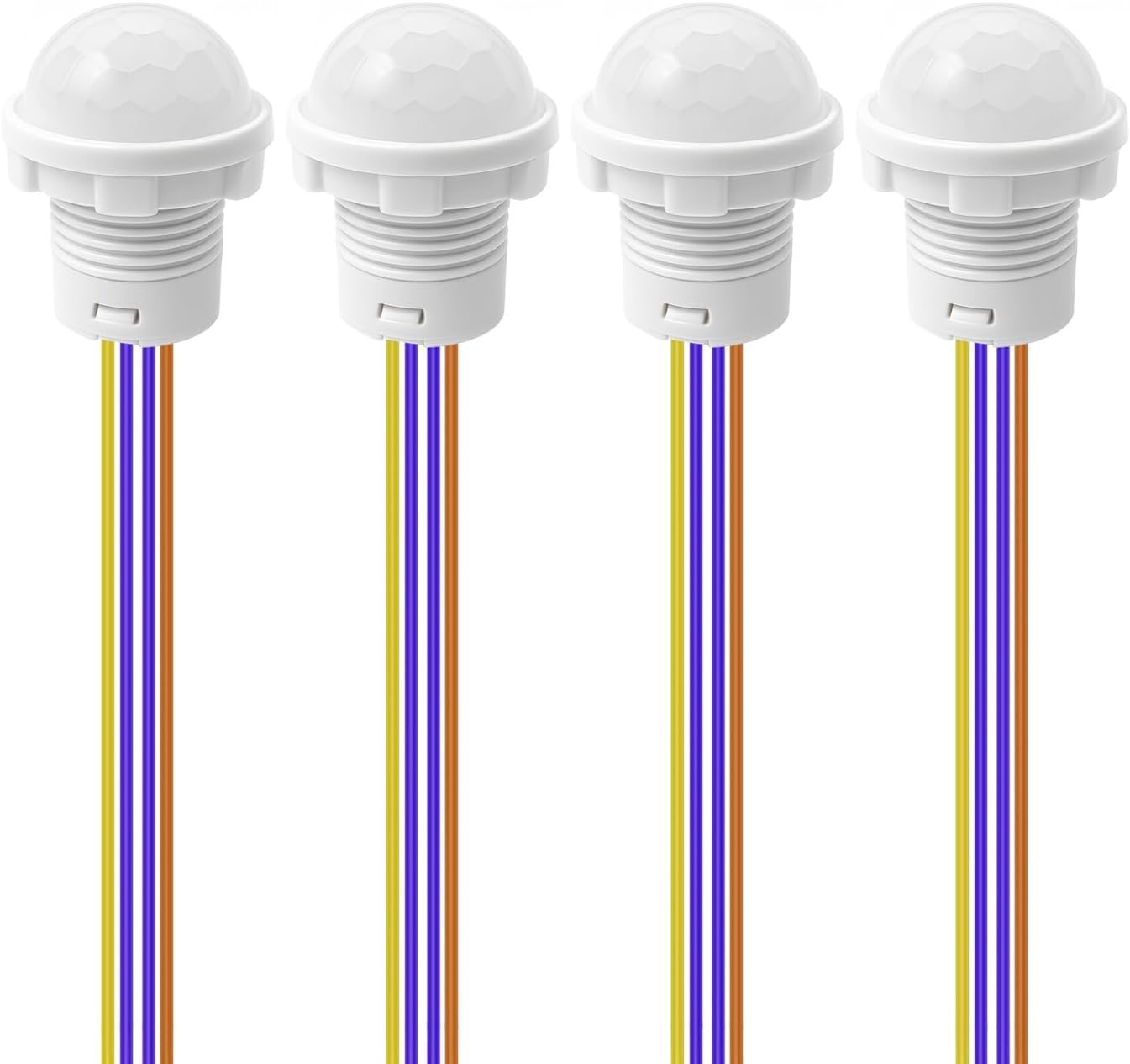 Automatic Motion Sensor Switches - 4pcs, 120° Detection, Tool-Free Installation