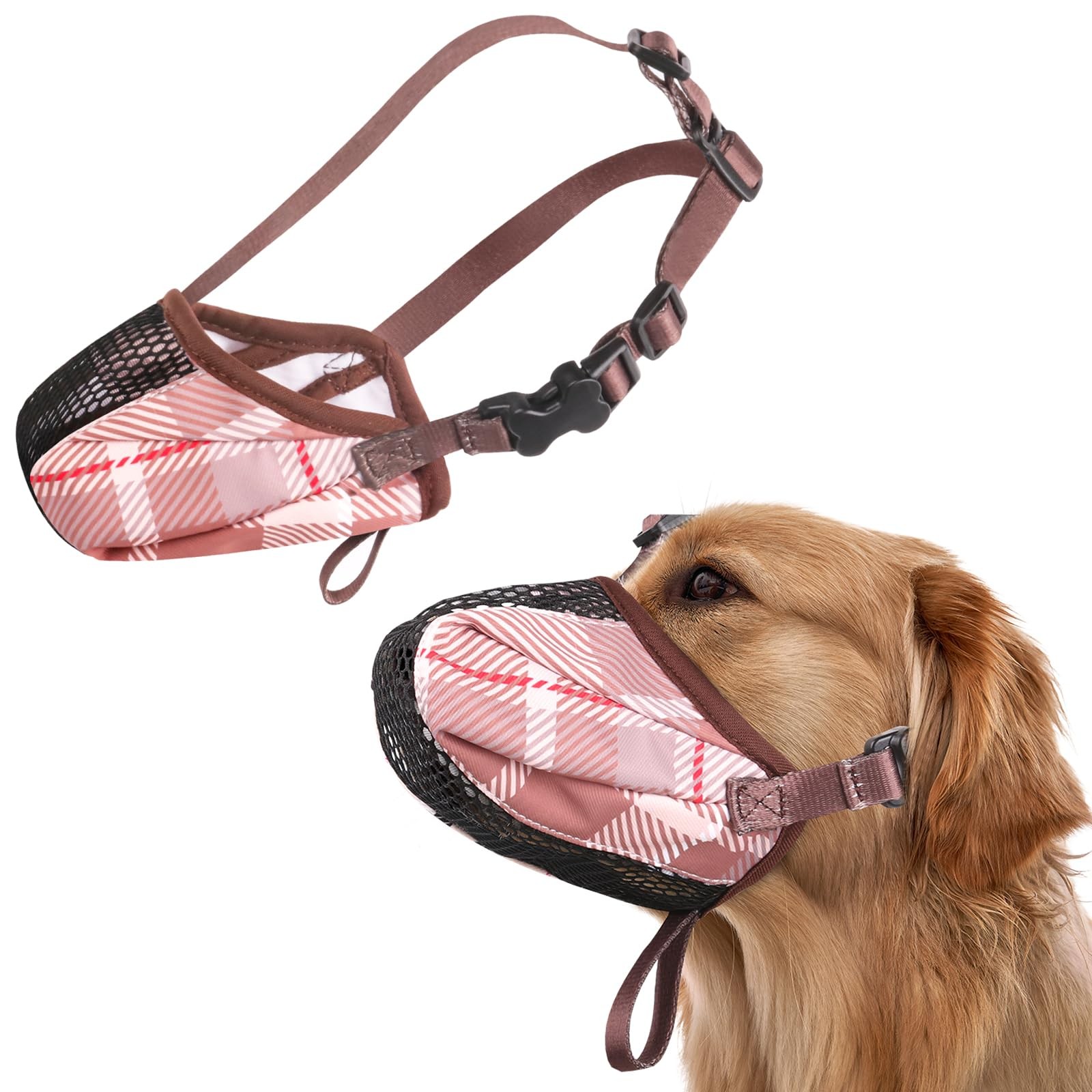 Dog Muzzle Basket Air Muzzles for Large Sized Dogs Anti Chewing Breathable Ad...