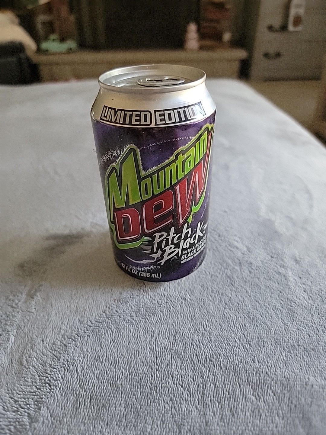 Mountain Dew Pitch Black Can - Limited Edition - Pop-top Unopened empty can