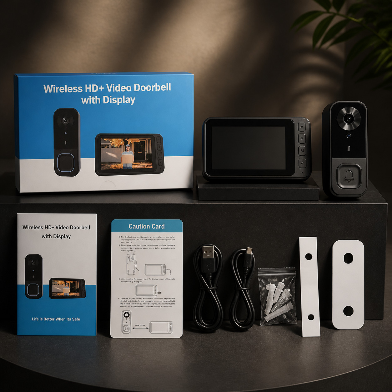 KEPEAK 1pc Smart Doorbell (Black)