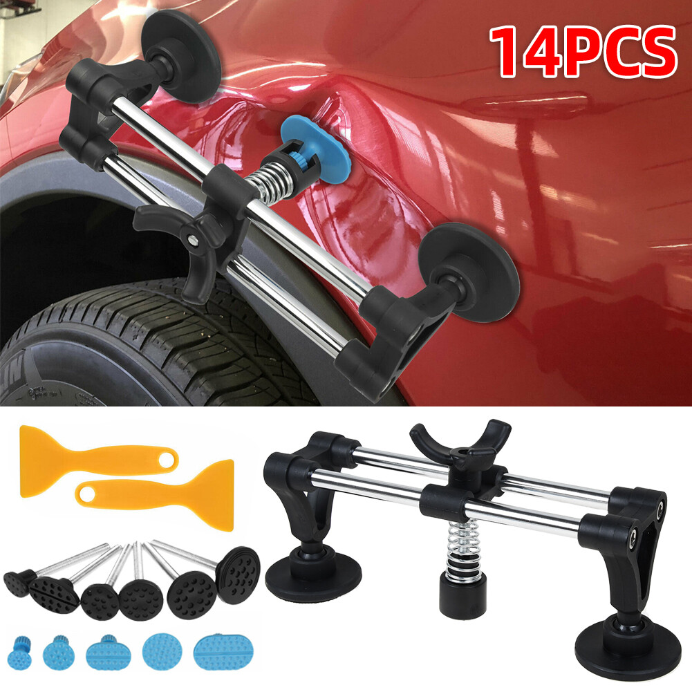 Double Pole Dent Puller Kit - Paintless Hail & Ding Remover for Auto Repair