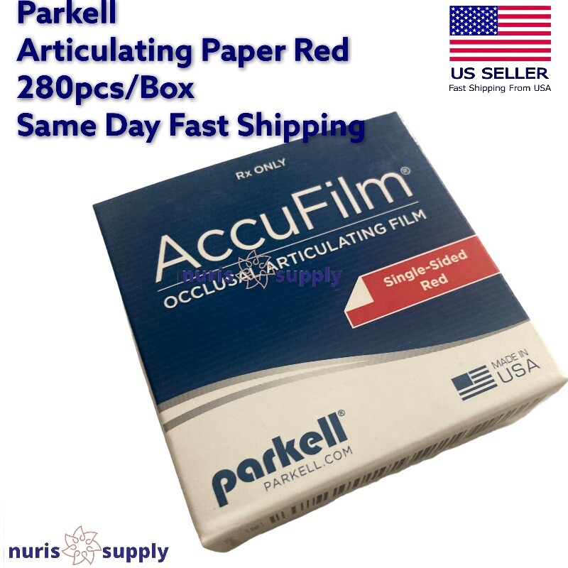 Parkell Super Thin Moisture-resistant Dental Articulating Paper Red 280 Pre-cut