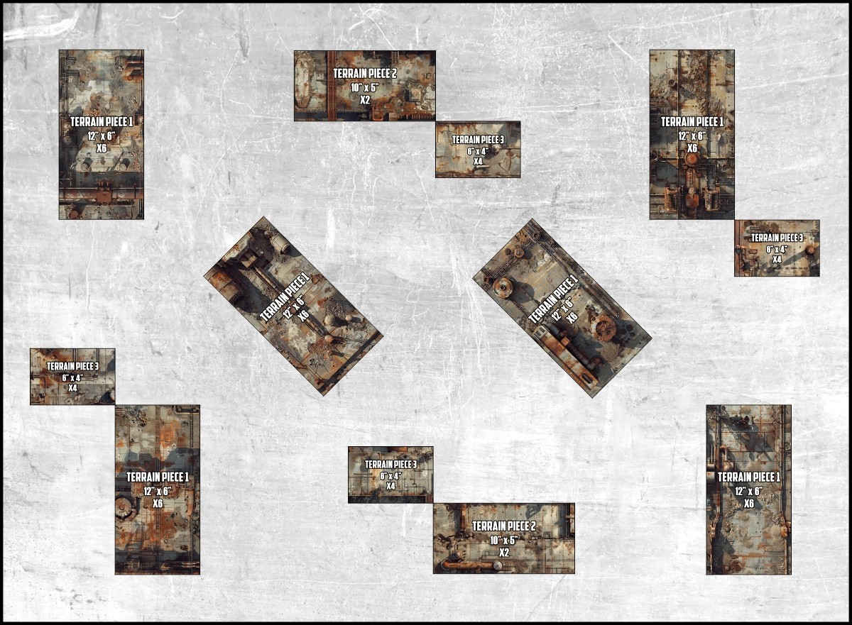 Neoprene Terrain Mats - Industrial - Compatible w/ Warhammer 40K