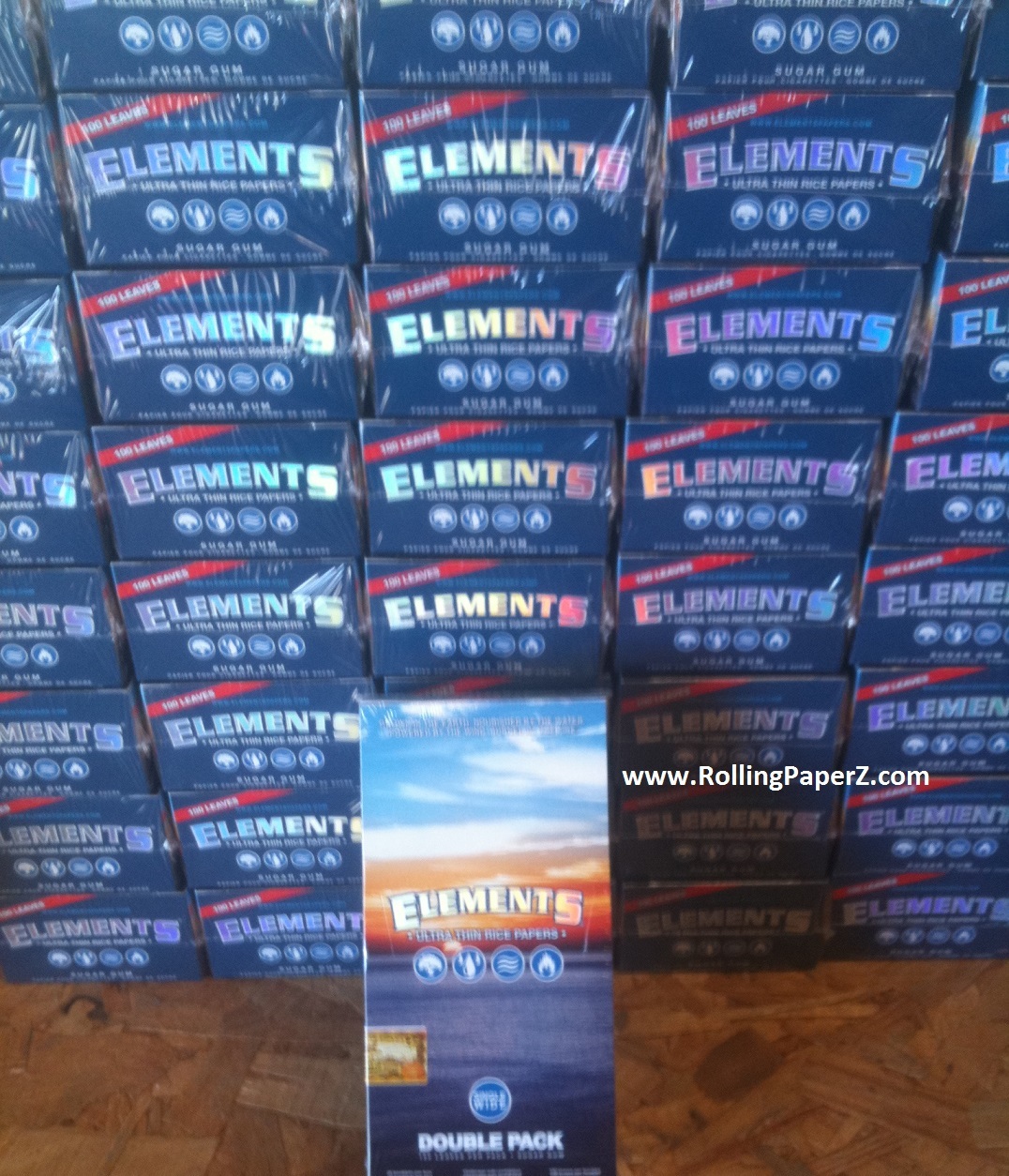 SEALED BOX SINGLE WIDE ELEMENTS Cigarette Rolling Papers 25 PACKS/100 EACH