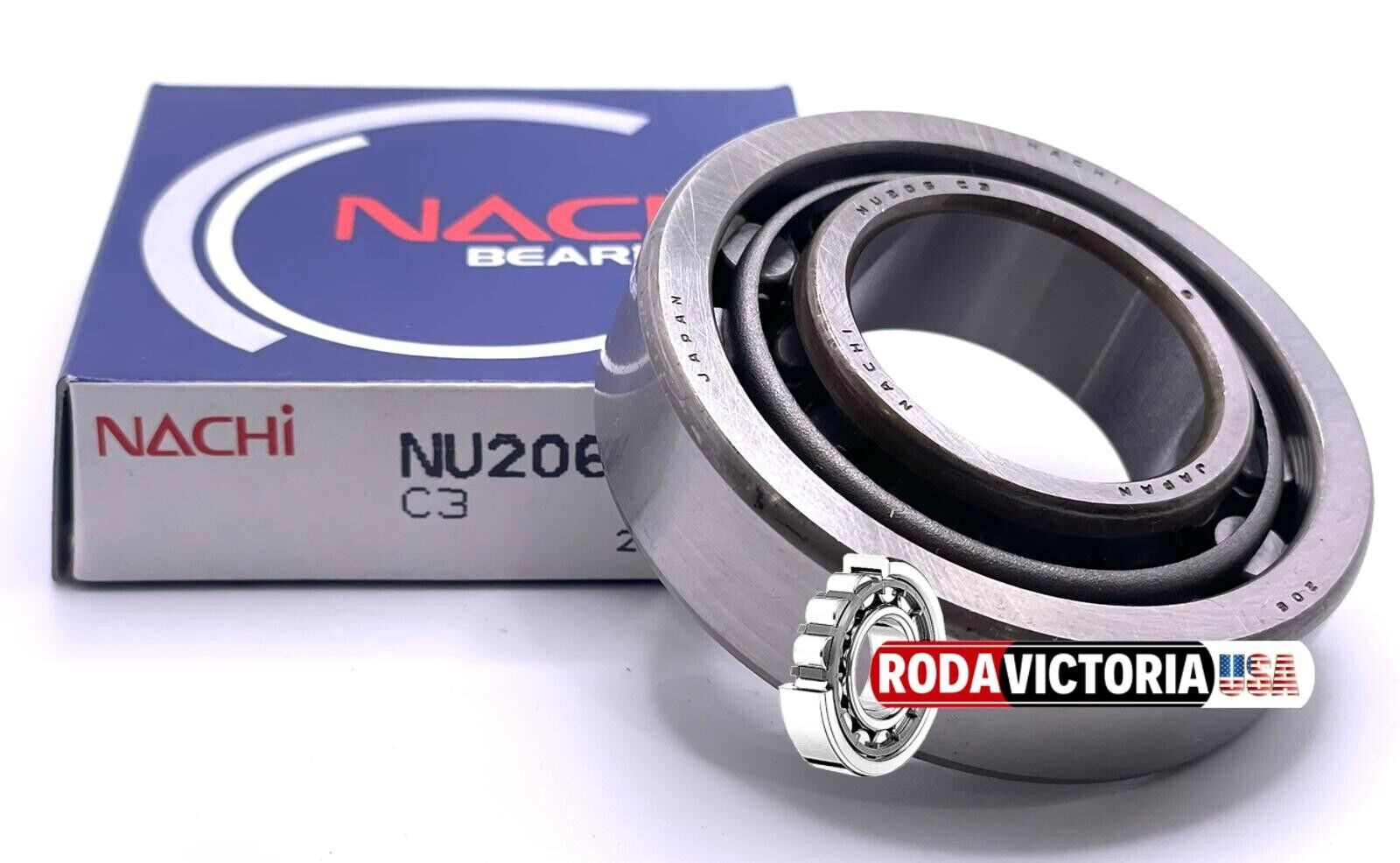 Nachi Japan NU206C3 Cylindrical Roller Bearing  30x62x16 mm