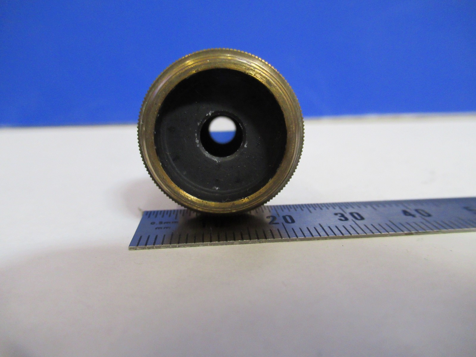 ANTIQUE BRASS OBJECTIVE "6L" ERNST LEITZ GERMANY MICROSCOPE PART V1-A-87