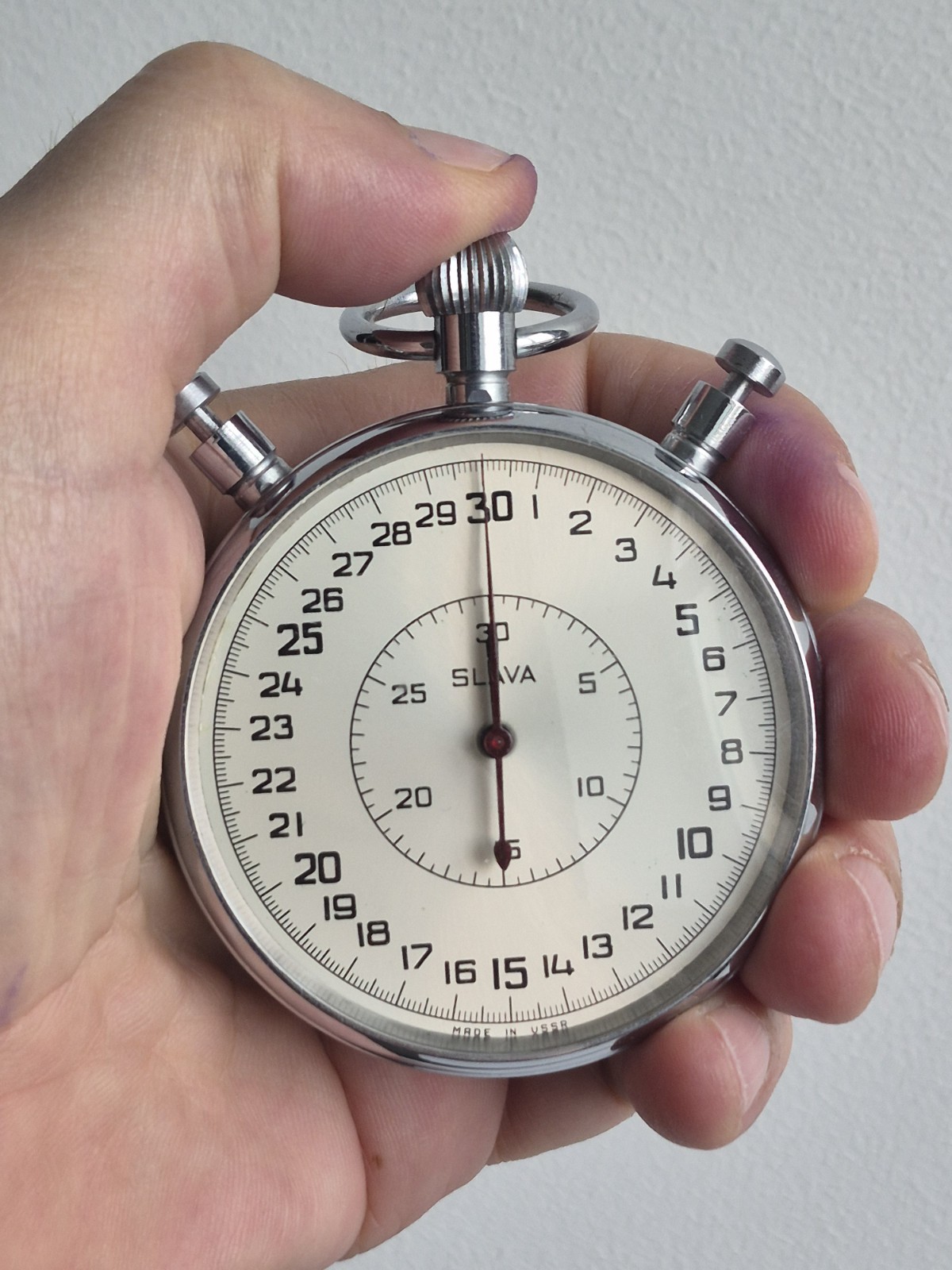 Vintage Soviet SLAVA Stopwatch Chronometer Mechanical (Split Second SDS--pro)
