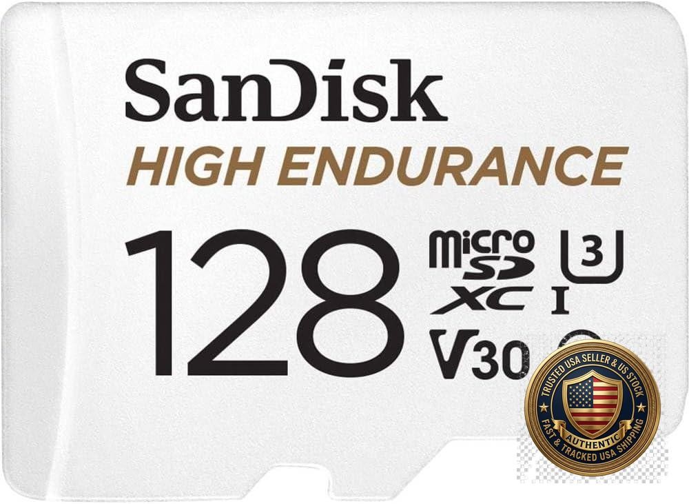 128GB Micro SD Card High Endurance Video Dash Cam Home Monitoring