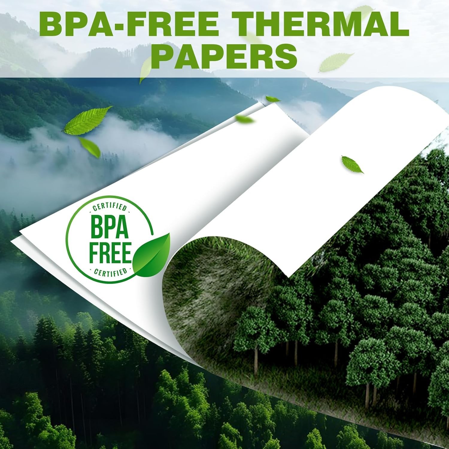 100 Sheets Thermal Printer Paper 8.5 x 11 Inch BPA Free