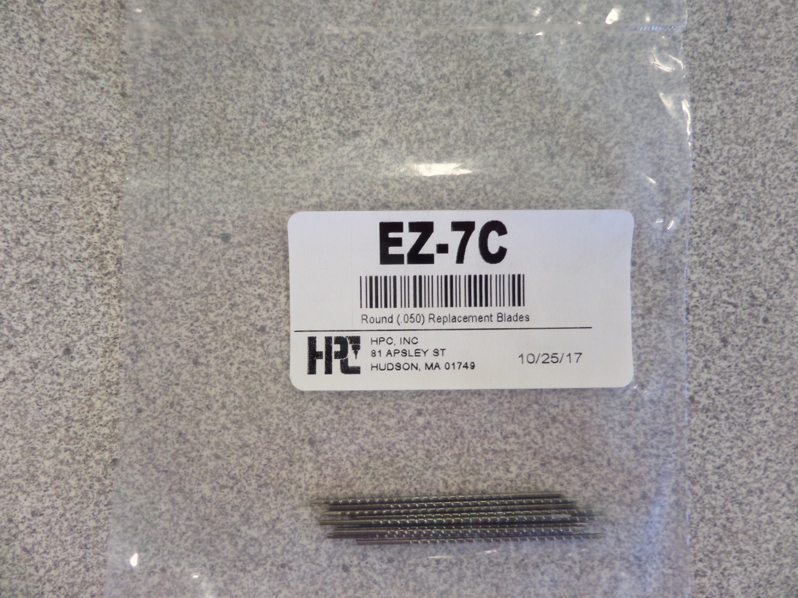 HPC EZ-7C .050 SPIRAL BROKEN KEY EXTRACTOR REPLACEMENT BLADES 10 PACK