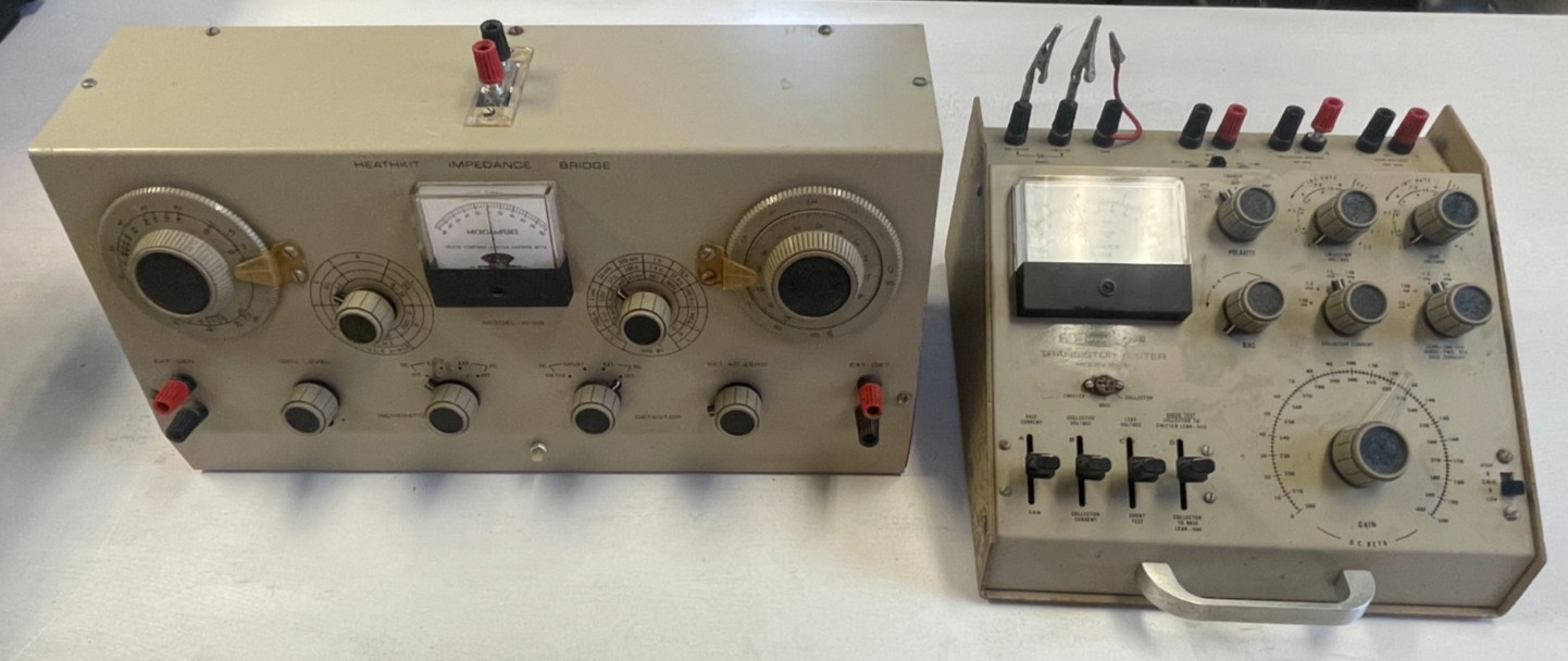 Vintage Heathkit IM-36 Transistor Tester & IB-28 Impedance Bridge Test Equipment