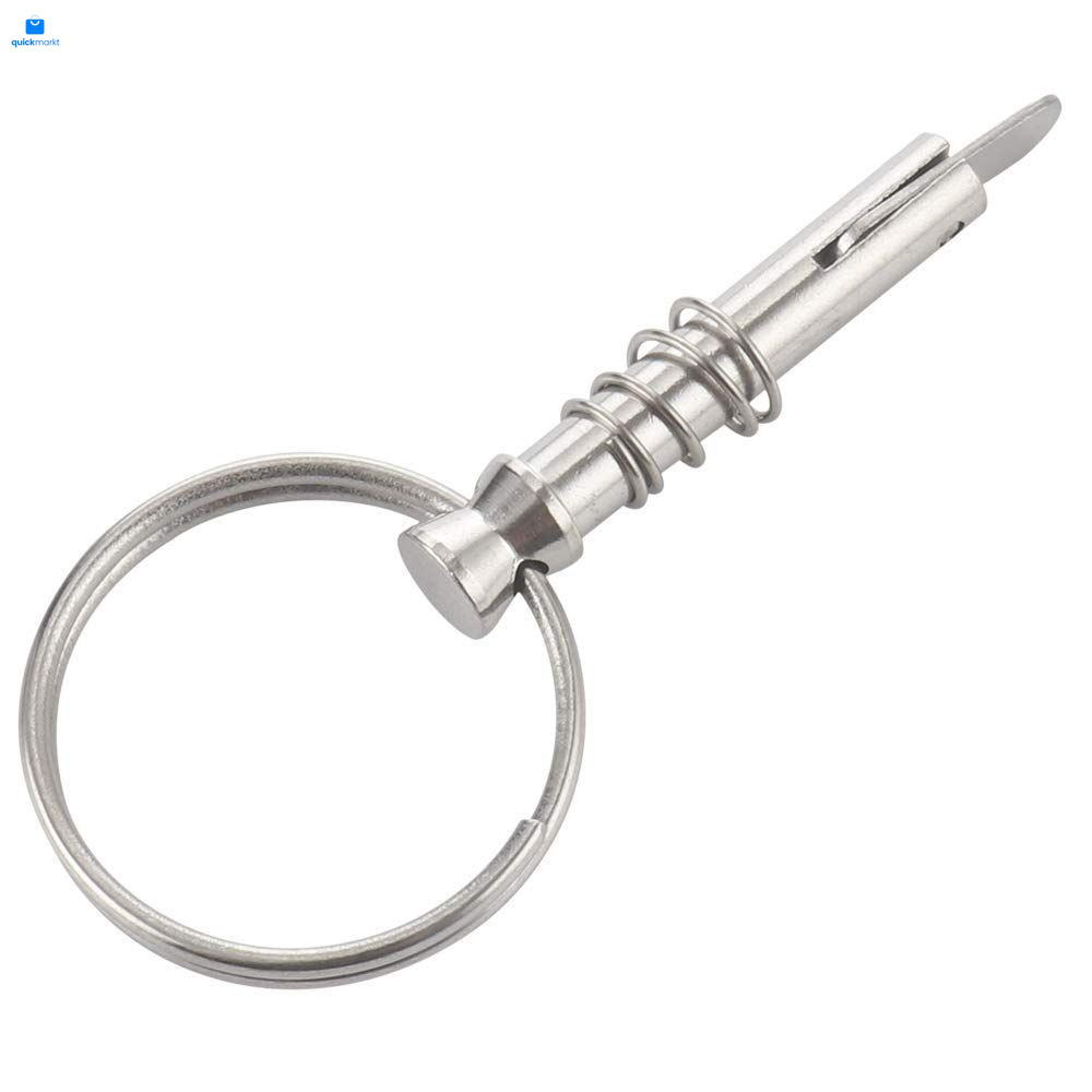 2 Pcs Quick Release Pin 1/4" Diameter w/ Drop Cam & Spring, Overall Sliver