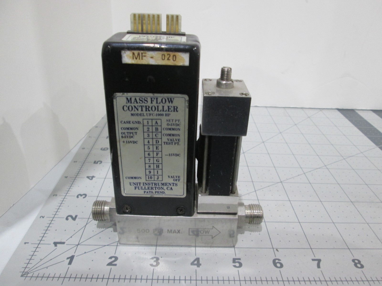Unit, UFC-1000HP, Mass Flow Controller, PH3, 500 SCCM, Used