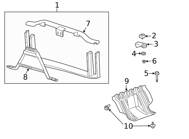 Genuine GM Radiator Support Splash Shield Bolt 11518341