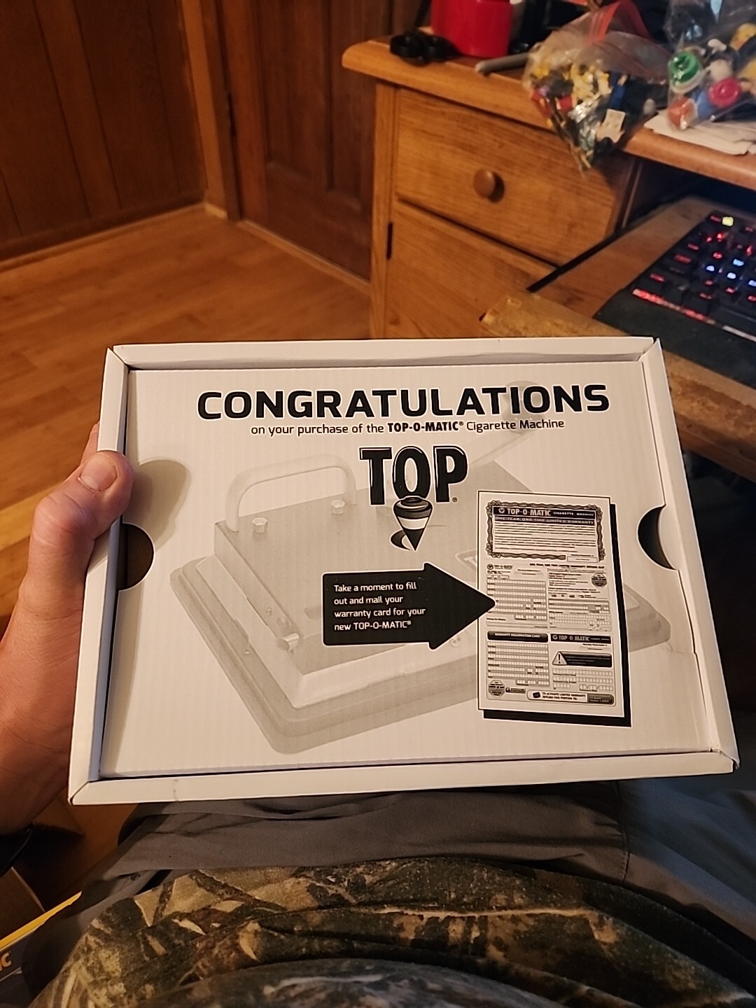 Top-O-Matic Cigarette Rolling Machine New in Box TMACH-EA-AD-CACA