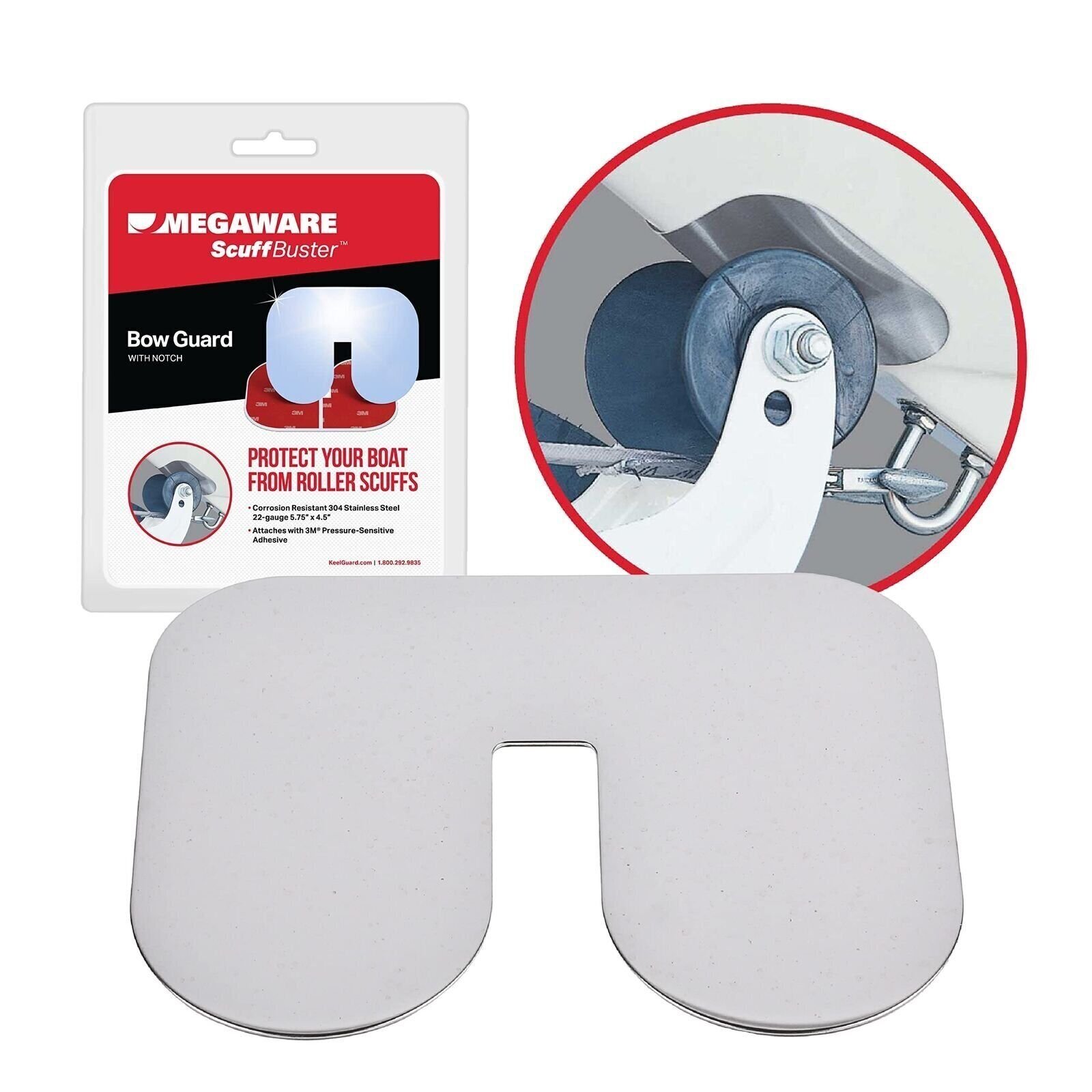 Megaware ScuffBuster Standard with Notch - 5.75" x 4.5" - Notched Bowguar