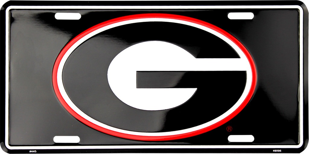 University of Georgia Bulldogs Aluminum Metal Novelty License Plate Sign Tag