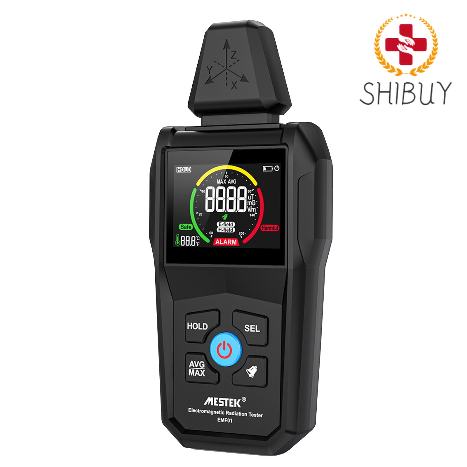 Digital EMF Meter Temperature/Electric Field / Magnetic Field Radiation Detector