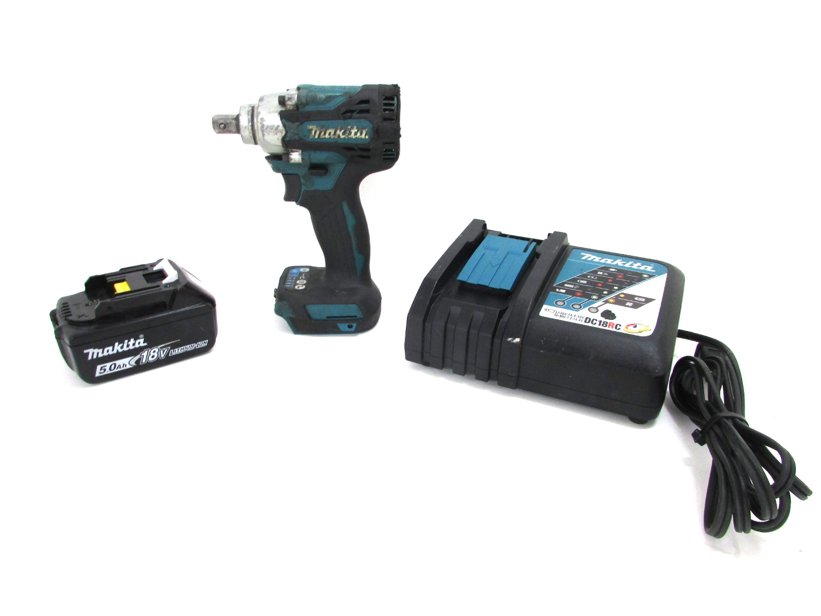 MAKITA 18V, 1/2" IMPACT WRENCH XWT15, w/ 5.0Ah BATTERY BL1850B & CHARGER DC18RC