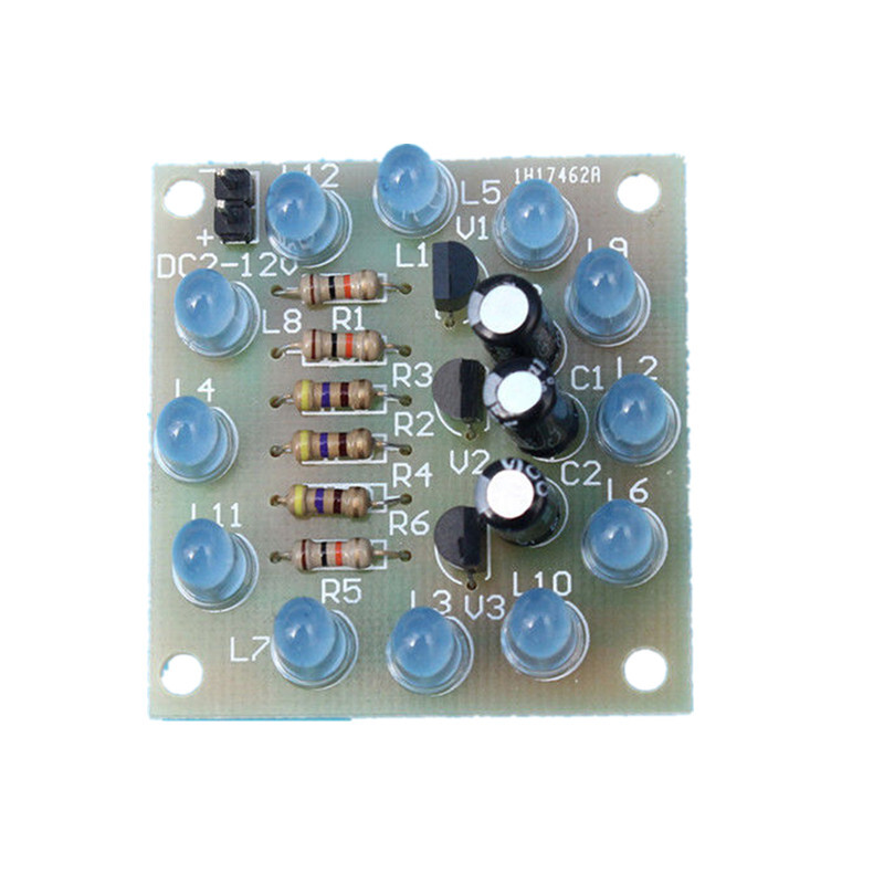 Circular Lamp Suite 12PCS LED Blue DIY Kit Perfect Electronic Production