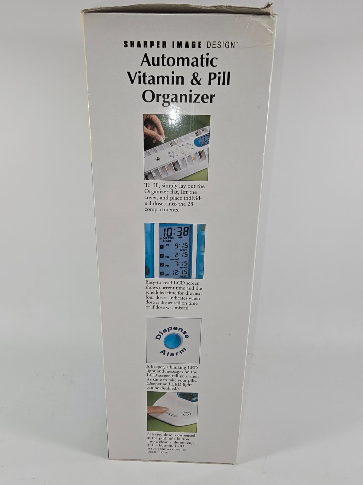 Sharper Image Automatic Vitamin & Pill Organizer In Box Tested Works - See Video