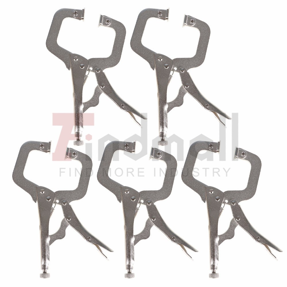 5 Pcs Swivel Pad Locking C-Clamp Locking Pliers 6 Inch With Entrained Gasket US