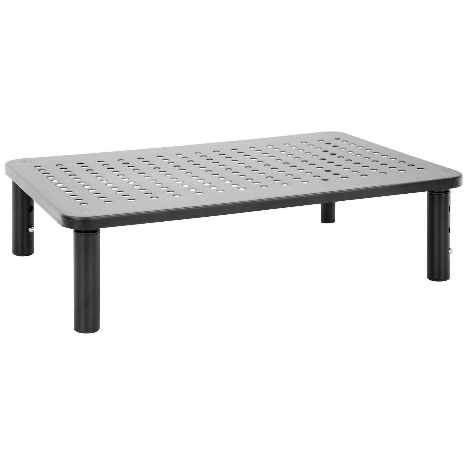 Height Adjustable Single Monitor Riser Metal Mesh Desktop Riser For Laptop