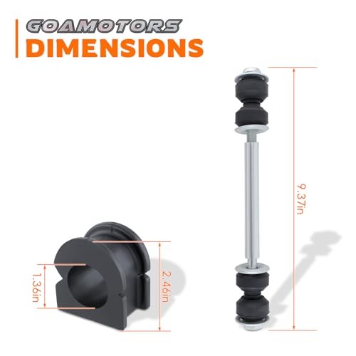 2Pcs 15135385 Front Sway Bar Stabilizer Bar Link and Bushing Kit Compatible