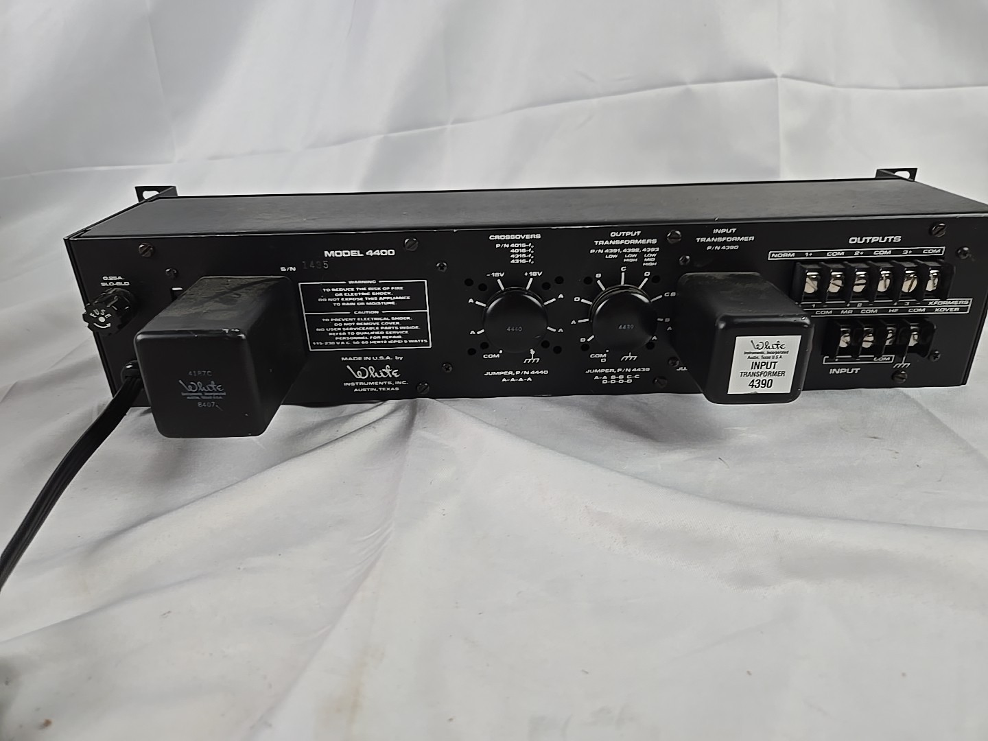 White Instruments Model 4400 Rack Mount Graphic Equalizer