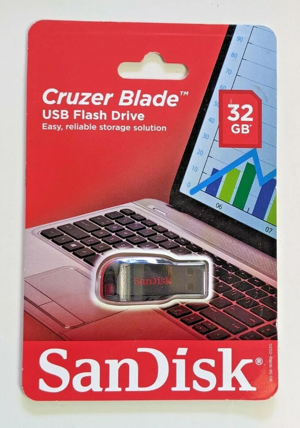 NEW SanDisk Cruzer Blade 32GB USB 2.0 Type A Flash Drive Black SDCZ50-032G-A46