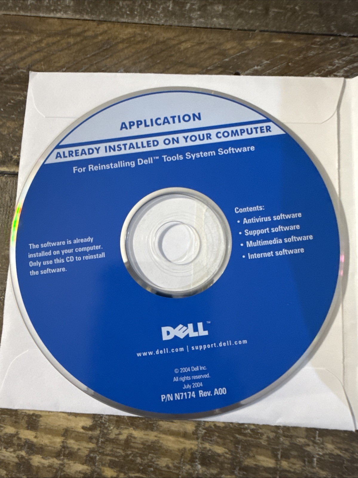 Dell Application Tools System Software PC Cd Rom