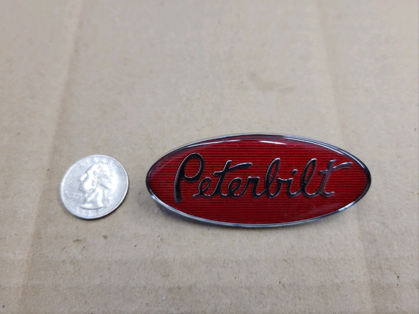 Peterbilt OEM New 3" Emblem Badge Logo Nameplate Name Plate Insignia 20-19281