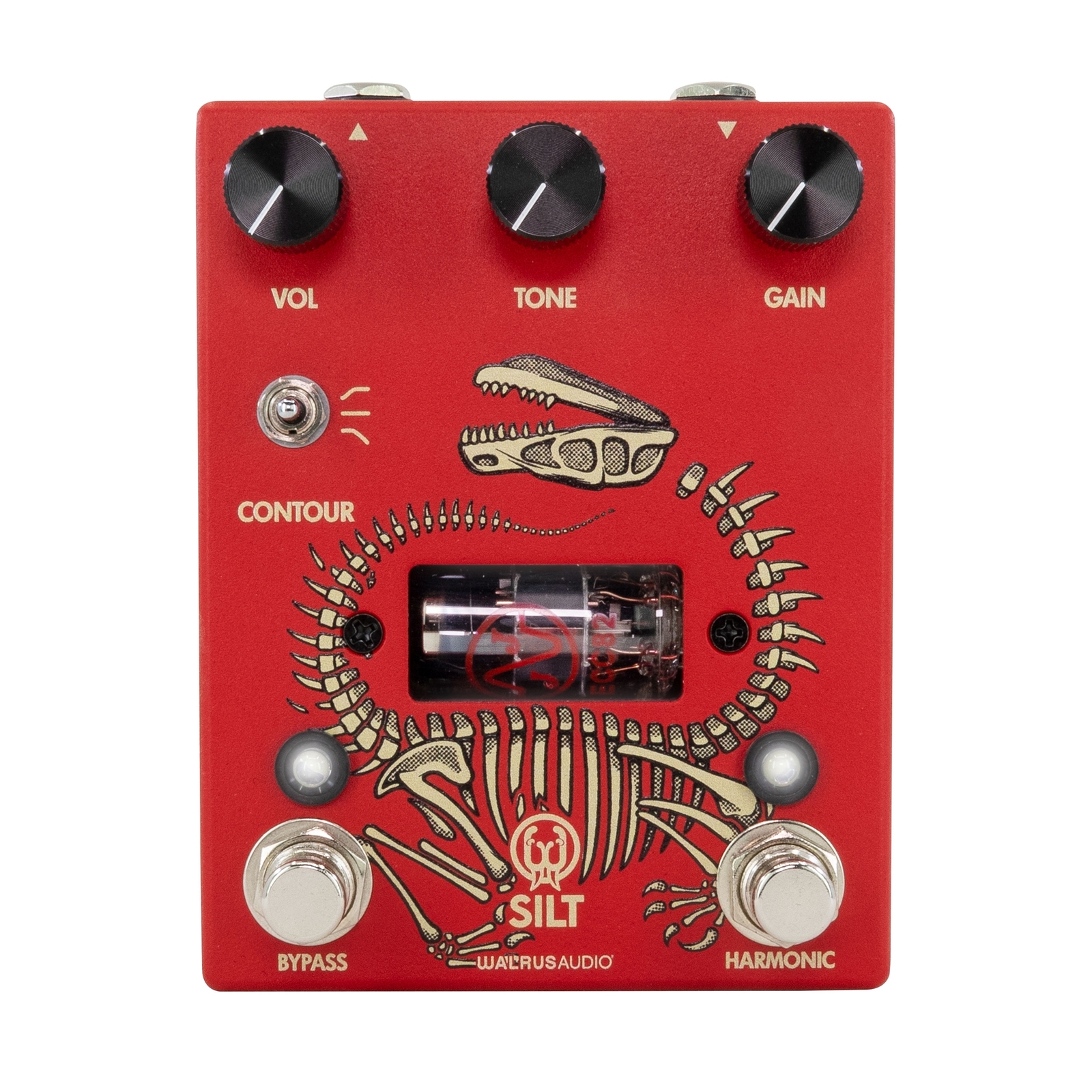 Mint Walrus Audio Silt Harmonic Fuzz Guitar F/X Pedal w/ 12AU7 Tube Section, Red