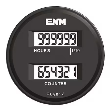 Enm T39fc48 Hour Meter/ Counter, 6 Digits, Lcd