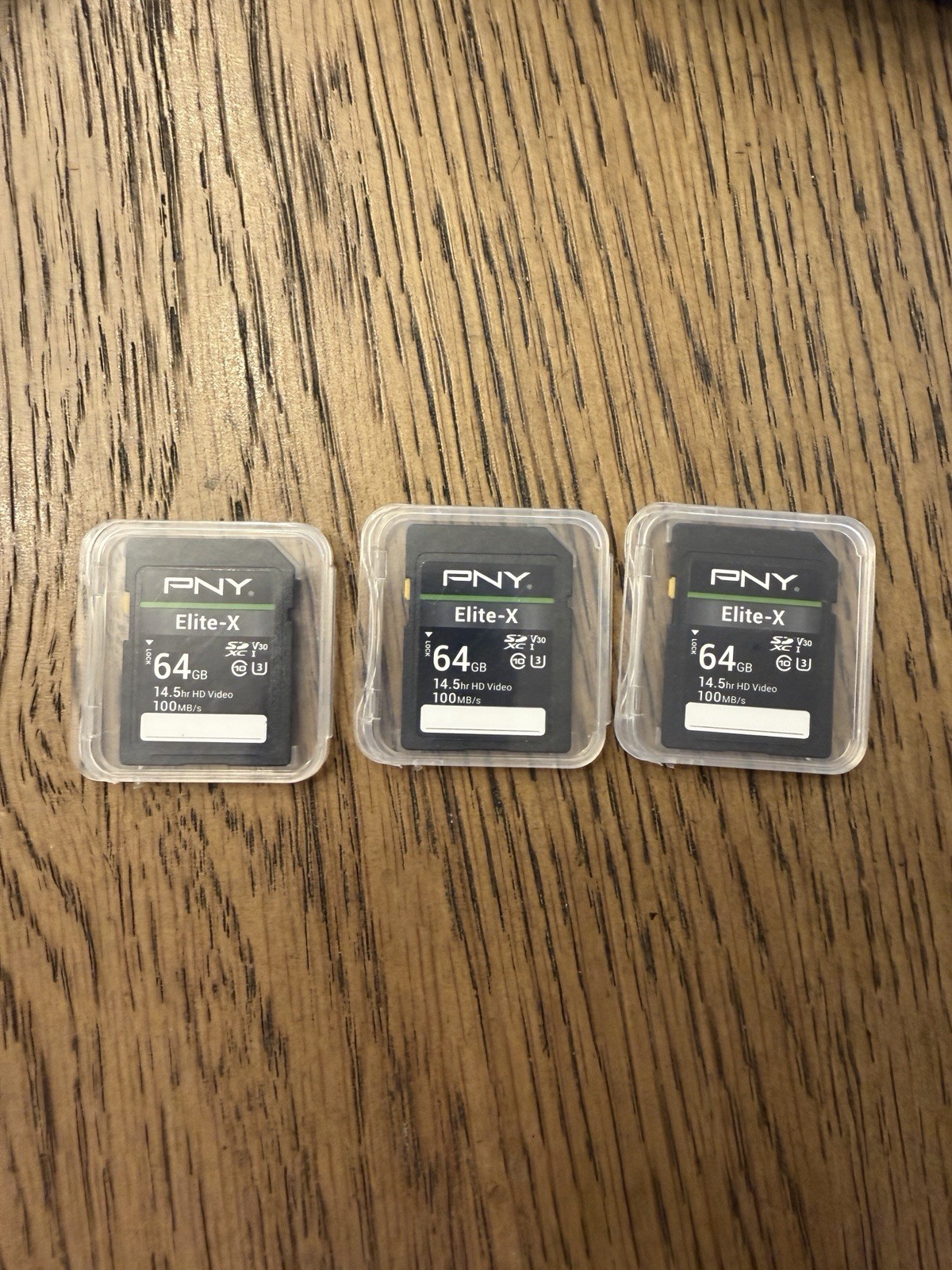 PNY 64GB Elite-X Class 10 U3 V30 SDXC Flash Memory Card (Pack of 3)